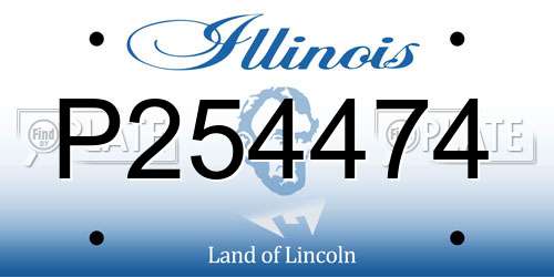 P254474 Illinois License Plate