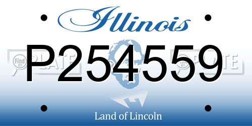 P254559 Illinois License Plate