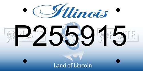 P255915 Illinois License Plate