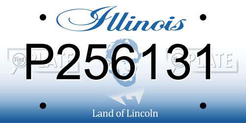P256131 Illinois License Plate