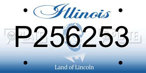 P256253 Illinois License Plate