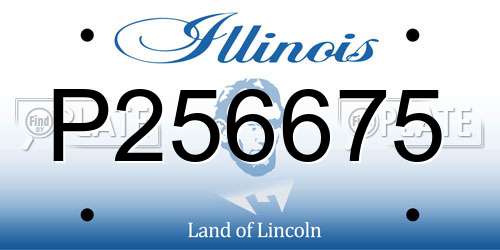 P256675 Illinois License Plate