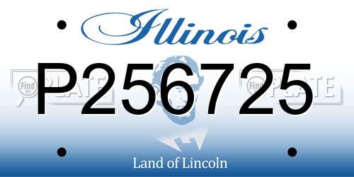 P256725 Illinois License Plate