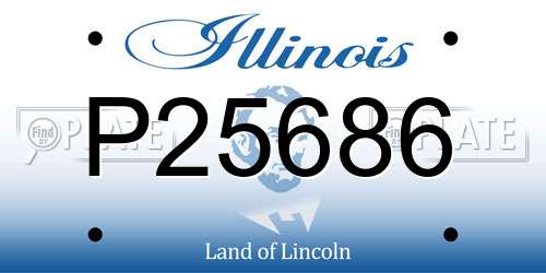 P25686 Illinois License Plate
