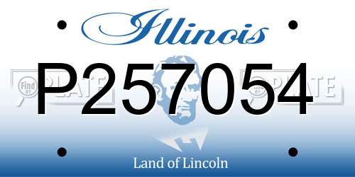 P257054 Illinois License Plate