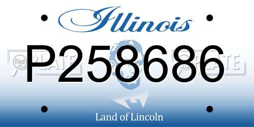 P258686 Illinois License Plate