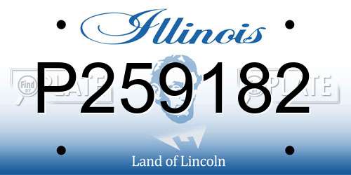 P259182 Illinois License Plate