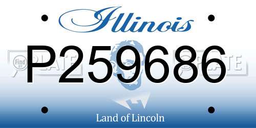 P259686 Illinois License Plate