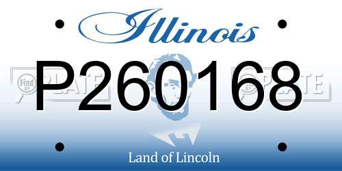 P260168 Illinois License Plate
