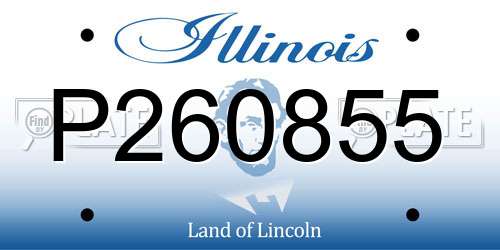 P260855 Illinois License Plate