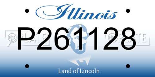 P261128 Illinois License Plate
