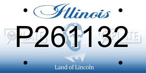 P261132 Illinois License Plate