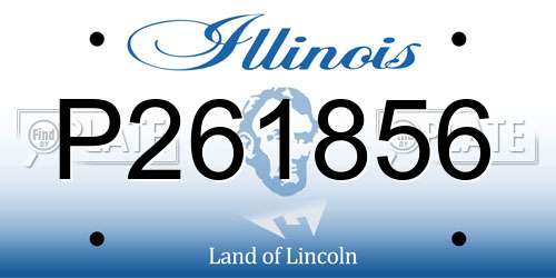 P261856 Illinois License Plate