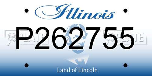 P262755 Illinois License Plate