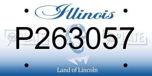P263057 Illinois License Plate