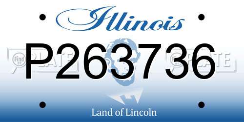 P263736 Illinois License Plate