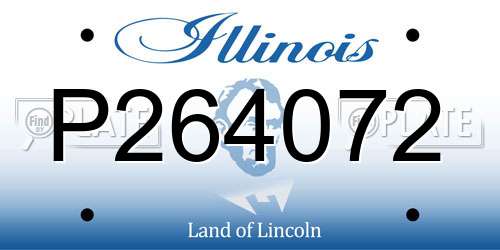 P264072 Illinois License Plate