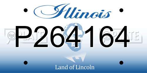 P264164 Illinois License Plate