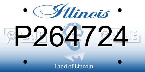 P264724 Illinois License Plate
