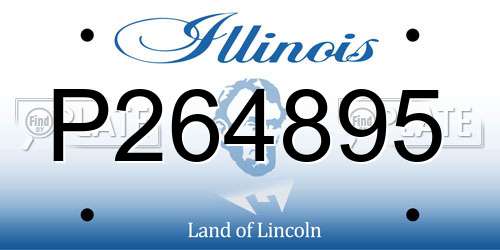 P264895 Illinois License Plate