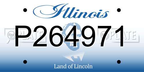 P264971 Illinois License Plate