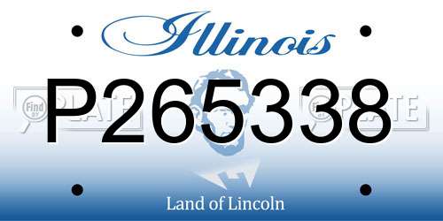 P265338 Illinois License Plate