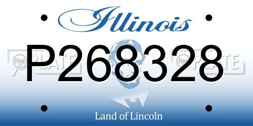 P268328 Illinois License Plate