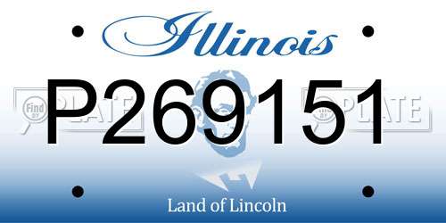 P269151 Illinois License Plate