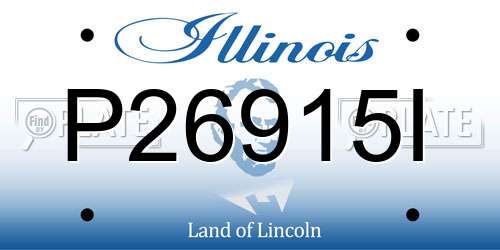 P26915I Illinois License Plate