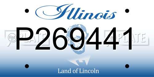 P269441 Illinois License Plate