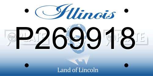 P269918 Illinois License Plate