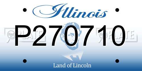 P270710 Illinois License Plate