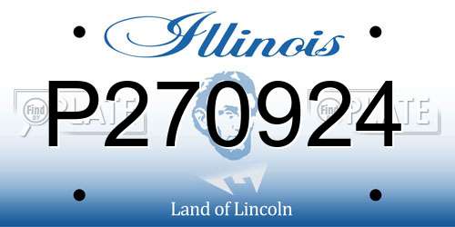P270924 Illinois License Plate