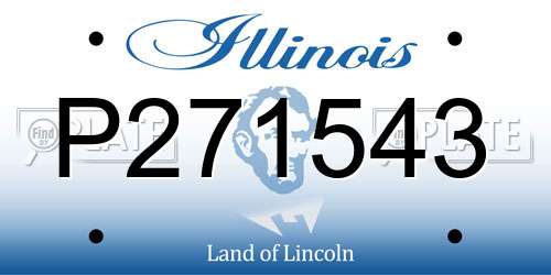 P271543 Illinois License Plate