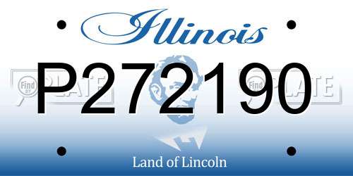 P272190 Illinois License Plate