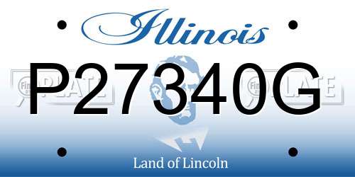 P27340G Illinois License Plate