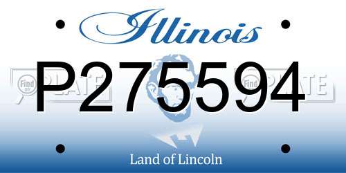 P275594 Illinois License Plate