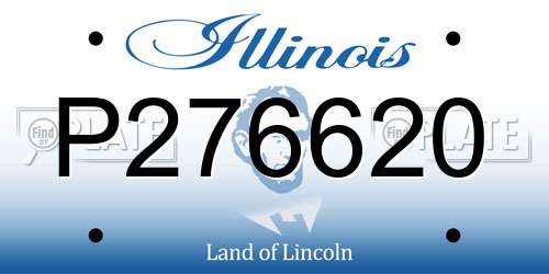 P276620 Illinois License Plate