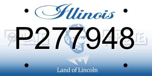 P277948 Illinois License Plate