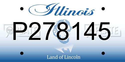 P278145 Illinois License Plate