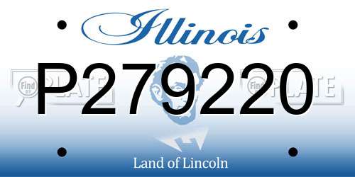 P279220 Illinois License Plate