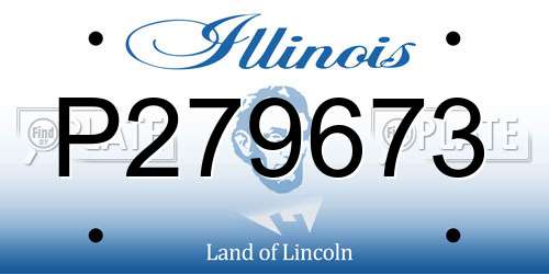 P279673 Illinois License Plate