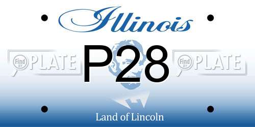 P28 Illinois License Plate