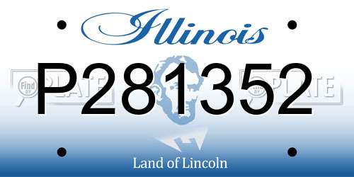 P281352 Illinois License Plate