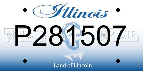 P281507 Illinois License Plate
