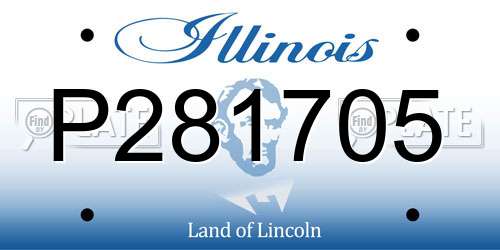 P281705 Illinois License Plate
