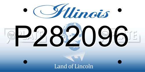 P282096 Illinois License Plate