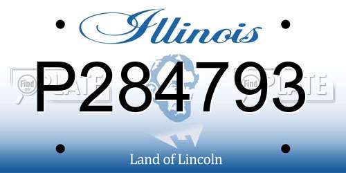 P284793 Illinois License Plate