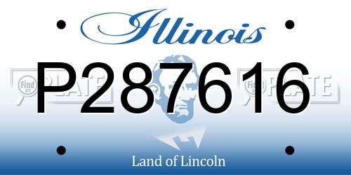P287616 Illinois License Plate