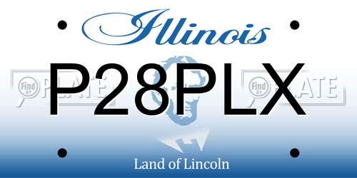 P28PLX Illinois License Plate